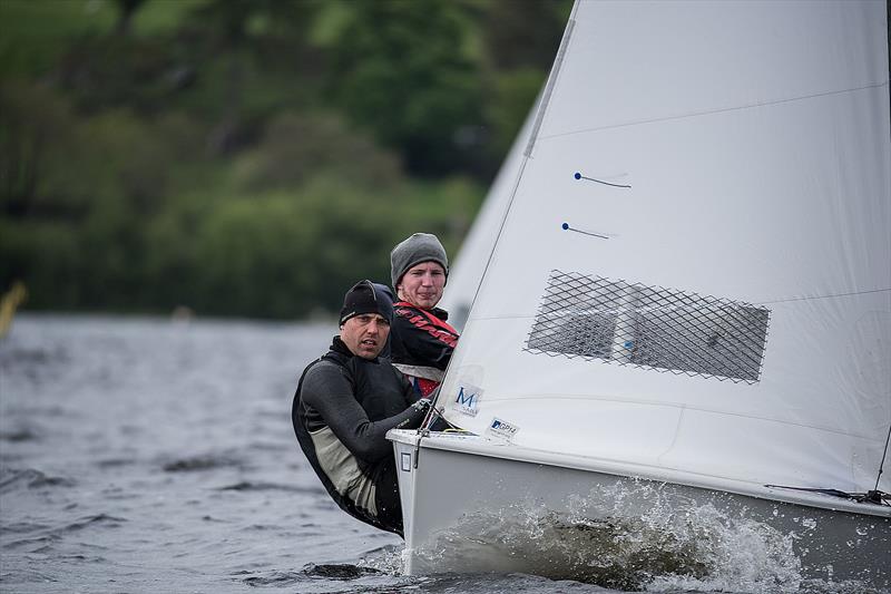Nick Devereux and Geoff Edwards from Budworth SC finished 2nd overall in the Gul GP14 Inlands at Bala and now lead the Super 6 Series photo copyright Richard Craig / www.SailPics.co.uk taken at Bala Sailing Club and featuring the GP14 class