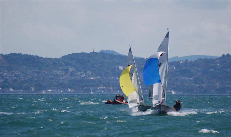 McGuinness brothers and Alan Blay in the final race of the GP14 Leinster Championship at Sutton Dinghy Club, Dublin Bay photo copyright Andy Johnston taken at Sutton Dinghy Club and featuring the GP14 class