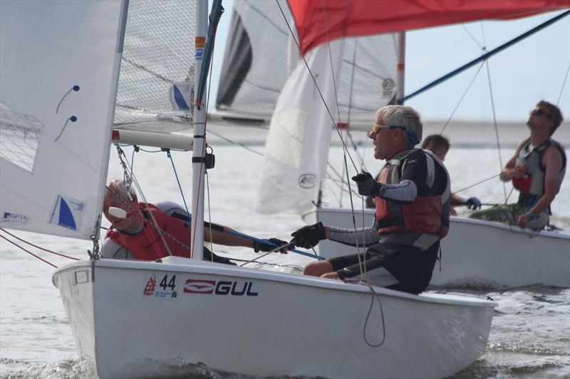 Duncan and Dave Lawson finished 5th overall at the GP14 Northern Championships at West Kirby photo copyright Paul Jenkins and Liam Gardner taken at West Kirby Sailing Club and featuring the GP14 class