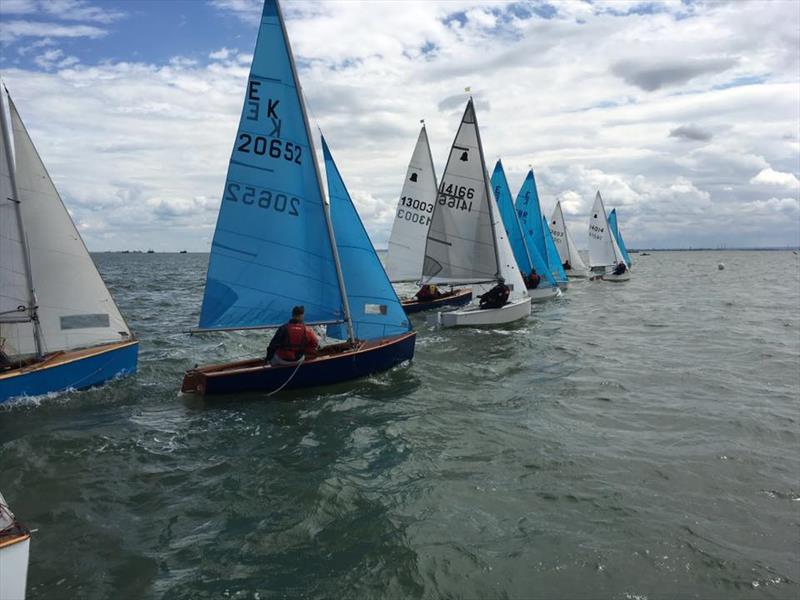 GP14s and Enterprises race together at the Leigh-on-Sea open meeting photo copyright Dave Smith / Liz Noblet taken at Leigh-on-Sea Sailing Club and featuring the GP14 class