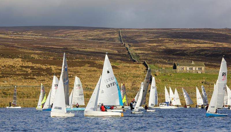 GP14s during the Brass Monkey photo copyright Tim Olin / www.olinphoto.co.uk taken at Yorkshire Dales Sailing Club and featuring the GP14 class