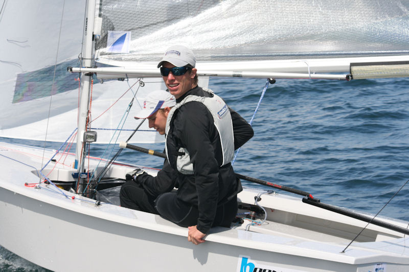 Stuart Bithell and Christian Birrell win the GP14 nationals at Abersoch photo copyright Andy Bury taken at South Caernarvonshire Yacht Club and featuring the GP14 class