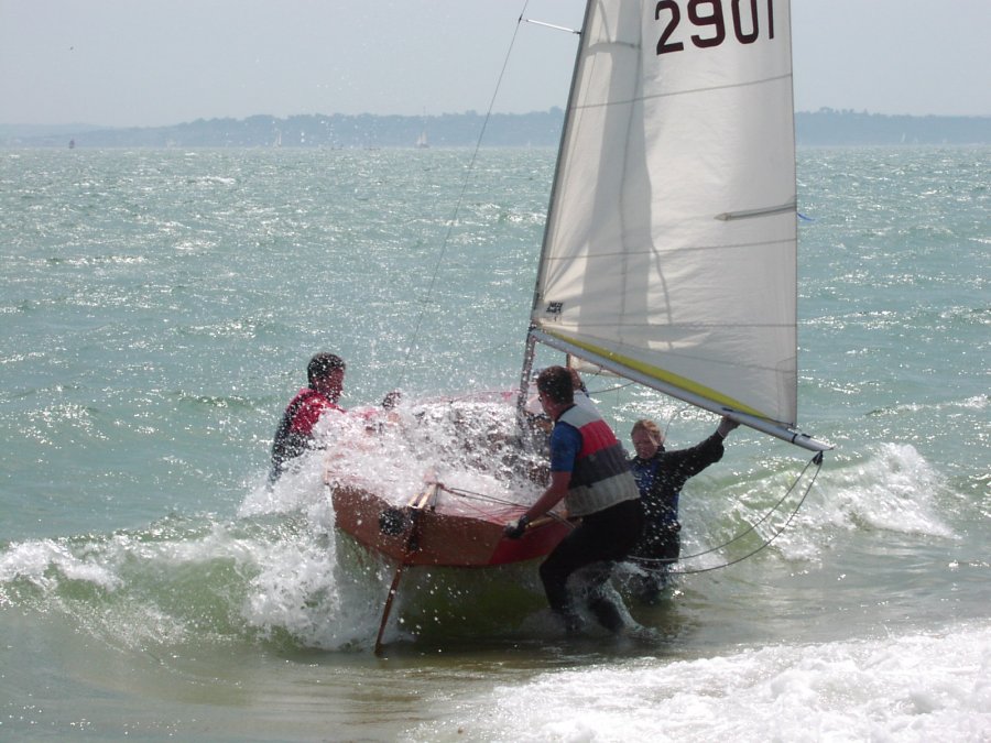 Hard work launching at the Calshot Graduate Open photo copyright Dave Perks taken at Calshot Sailing Club and featuring the Graduate class