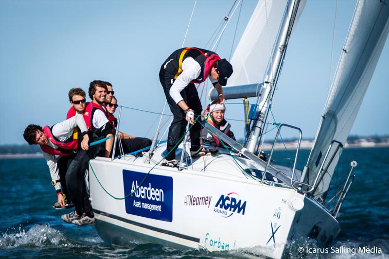 34th Student Yachting World Cup day 1 photo copyright Icarus Sailing Media taken at Société des Régates Rochelaises and featuring the Grand Surprise class