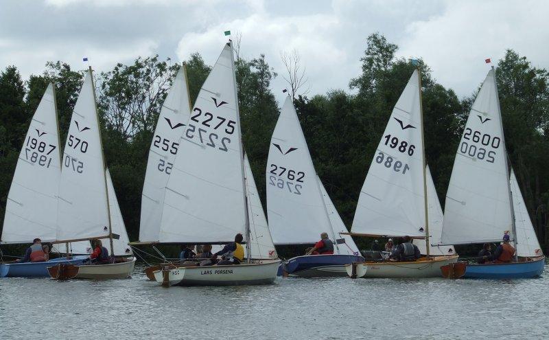 Keen racing at the Gull Inland Championships photo copyright Paul William taken at Horning Sailing Club and featuring the Gull class