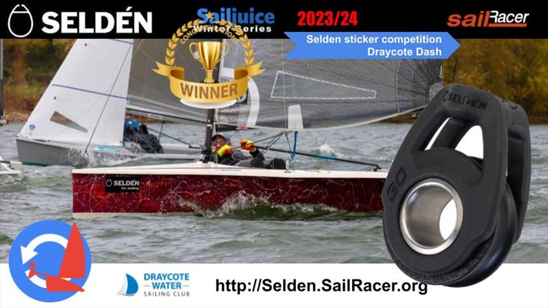 Dave Barker wins the sticker competition - Seldén SailJuice Winter Series photo copyright Tim Olin / www.olinphoto.co.uk taken at Draycote Water Sailing Club and featuring the Hadron H2 class