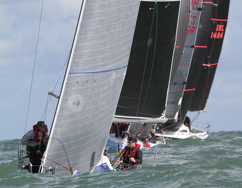 Checkmate XV leads Per Elisa and Harmony in the final race photo copyright Fiona Brown taken at Koninklijke Yachtclub Nieuwpoort and featuring the Half Tonner class