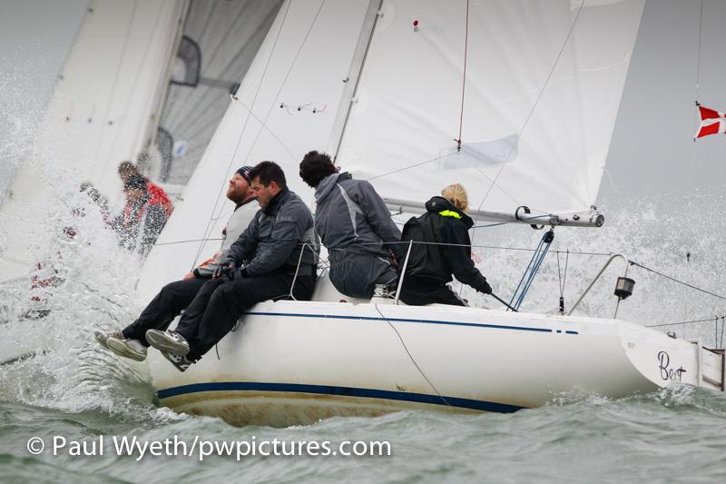 Garmin Hamble Winter Series - day 5 in early November photo copyright Paul Wyeth / www.pwpictures.com taken at Hamble River Sailing Club and featuring the H boat class