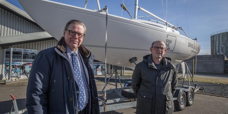 Mayor of Struer, Niels Viggo Lynghøj (left) together with the head of the regatta, Otto G. Jensen (right), look forward to greeting the world elite in H-Boats to Struer photo copyright H-Boat-Worlds2021.dk taken at Struer Sejlklub and featuring the H boat class