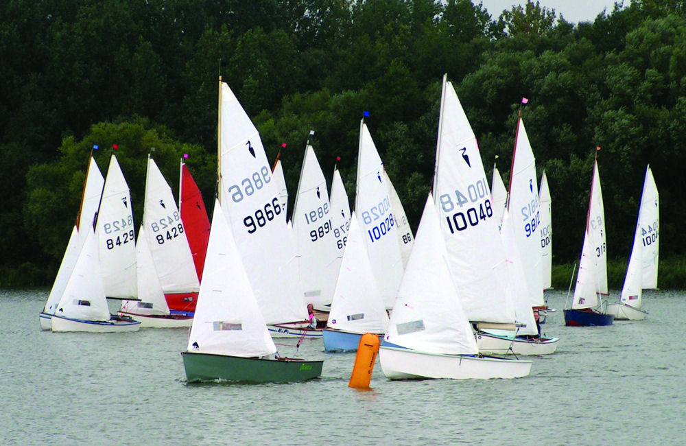 Action from the Heron nationals at Priory photo copyright Derek Dodd taken at Priory Sailing Club and featuring the Heron class