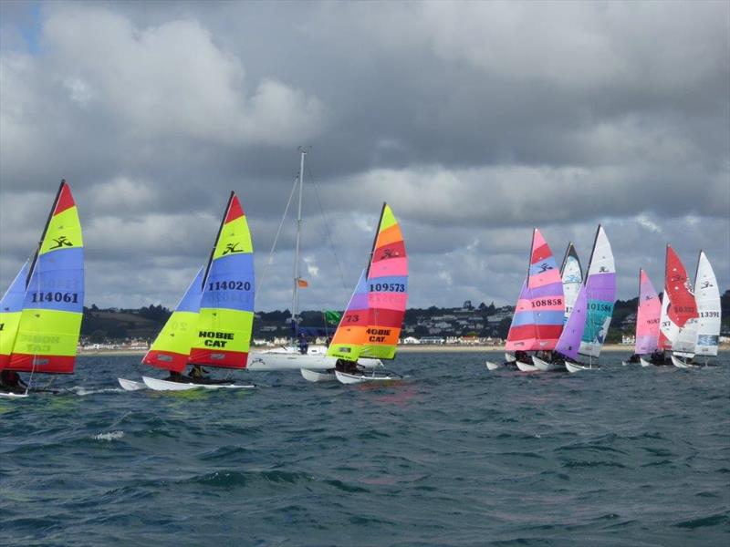 Rubicon (Jersey) Channel Islands Hobie Cat Championships 2015 photo copyright Elaine Burgis taken at Royal Channel Islands Yacht Club and featuring the Hobie 16 class