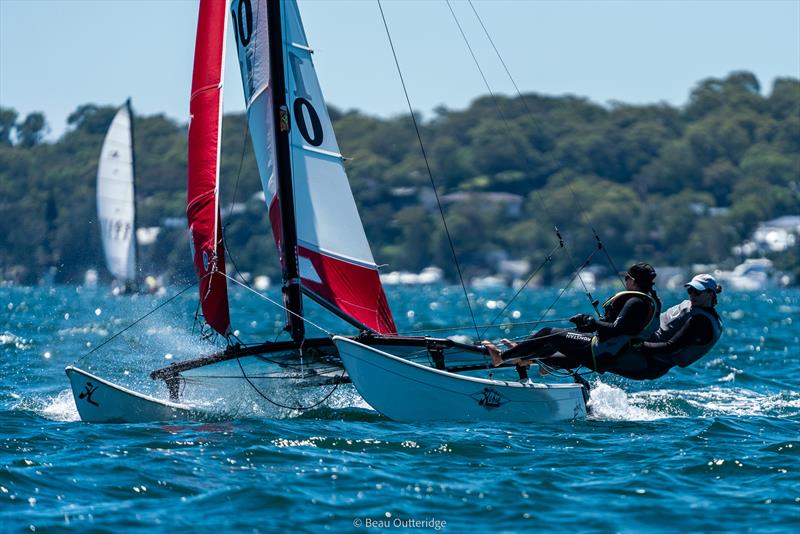 NSW Hobie State Championships on Lake Macquarie photo copyright Beau Outteridge taken at Wangi RSL Amateur Sailing Club and featuring the Hobie 16 class