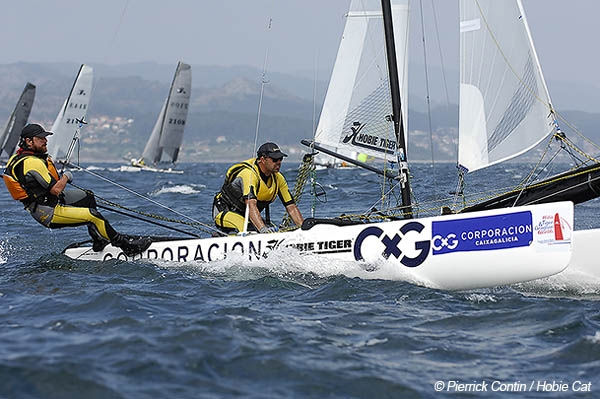 Action from day four of the Hobie Tiger & Dragoon Worlds 2006 at Cangas, Spain photo copyright Pierrick Contin taken at  and featuring the Hobie Tiger class