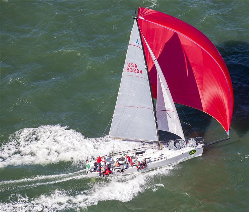 Peter Krueger's J/125 Double Trouble in the HPR class on day 2 of the Rolex Big Boat Series in San Francisco photo copyright Daniel Forster / Rolex taken at St. Francis Yacht Club and featuring the HPR class