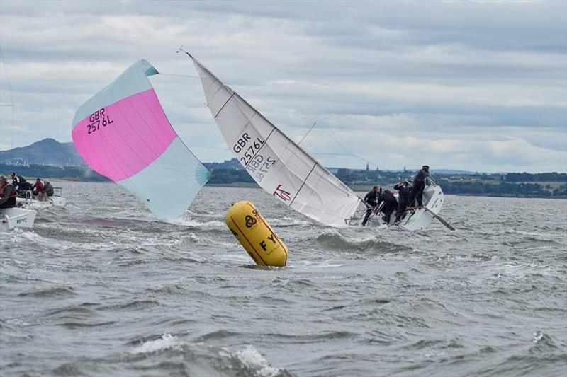 Now is not the time to practice sailing without a rudder during the 707 Nationals at Port Edgar - photo © 707 Class Association