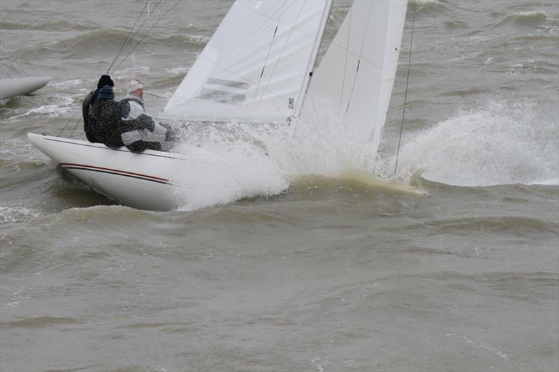 Putting the Hyde Sails powered Dragon through its paces in Burnham photo copyright Roger Mant taken at Royal Corinthian Yacht Club, Burnham and featuring the  class