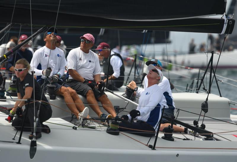 Chris Lewis and his Qubit team during the IC37 U.S. National Championship photo copyright Stuart Streuli / NYYC taken at New York Yacht Club and featuring the IC37 class
