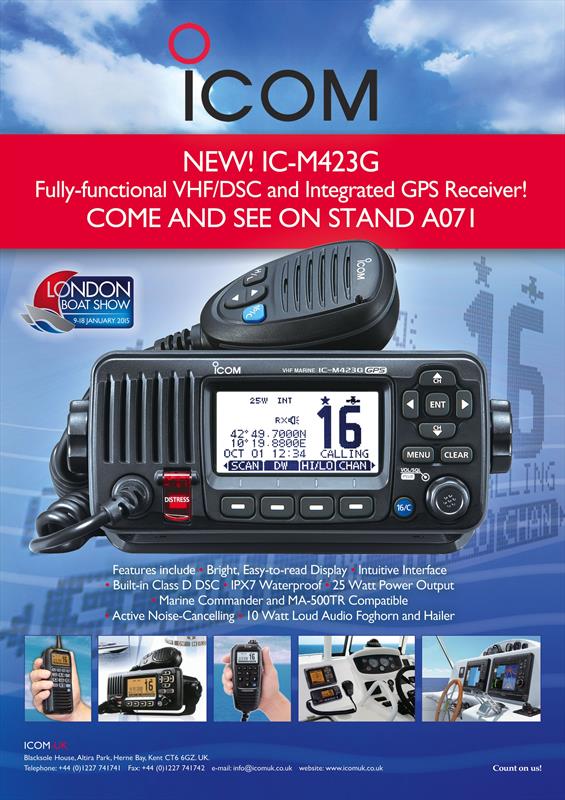 Icom New Marine Products at the 2015 CWM FX London Boatshow 2015 photo copyright ICOM UK taken at  and featuring the  class