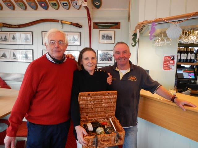 Robin Ebsworth (4th), Julia Bailey (1st) & Steve Warren-Smith (3rd) in the Illusion Picnic Hamper Regatta at Bembridge photo copyright Mike Samuelson taken at Bembridge Sailing Club and featuring the Illusion class