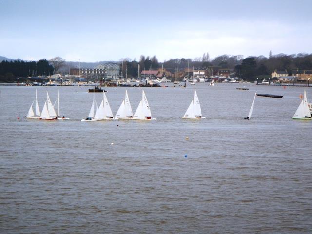 Start of Race 1 on Saturday during the Bembridge Illusion Flying Dutchman Trophy photo copyright Kass Schmitt taken at Bembridge Sailing Club and featuring the Illusion class