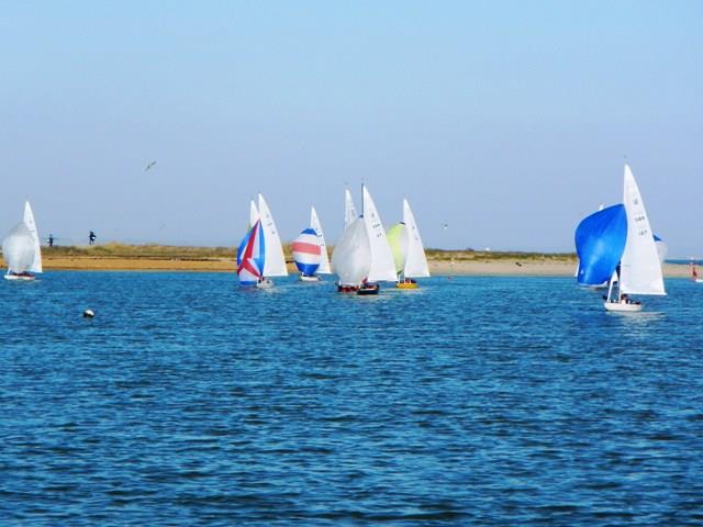 The first run on Sunday during the Bembridge Illusions Vernon Stratton Trophy photo copyright Mike Samuelson taken at Bembridge Sailing Club and featuring the Illusion class