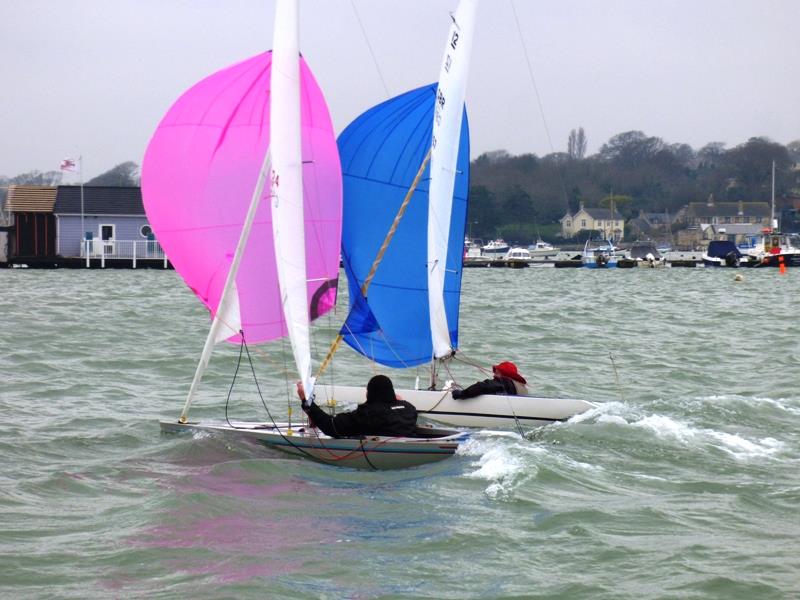 Bembridge Illusions Valentine Trophy 2017 photo copyright Mike Samuelson taken at Bembridge Sailing Club and featuring the Illusion class