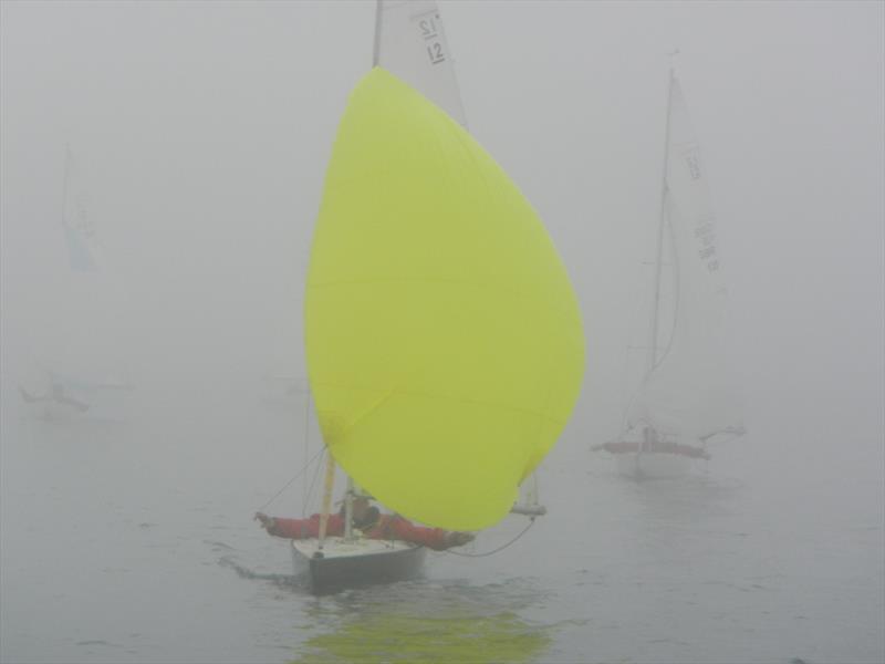 The fog rolls in during the Bembridge Illusion Bill's Barrel - photo © Mike Samuelson