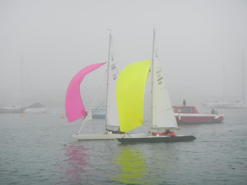 The fog rolls in during the Bembridge Illusion Bill's Barrel - photo © Mike Samuelson