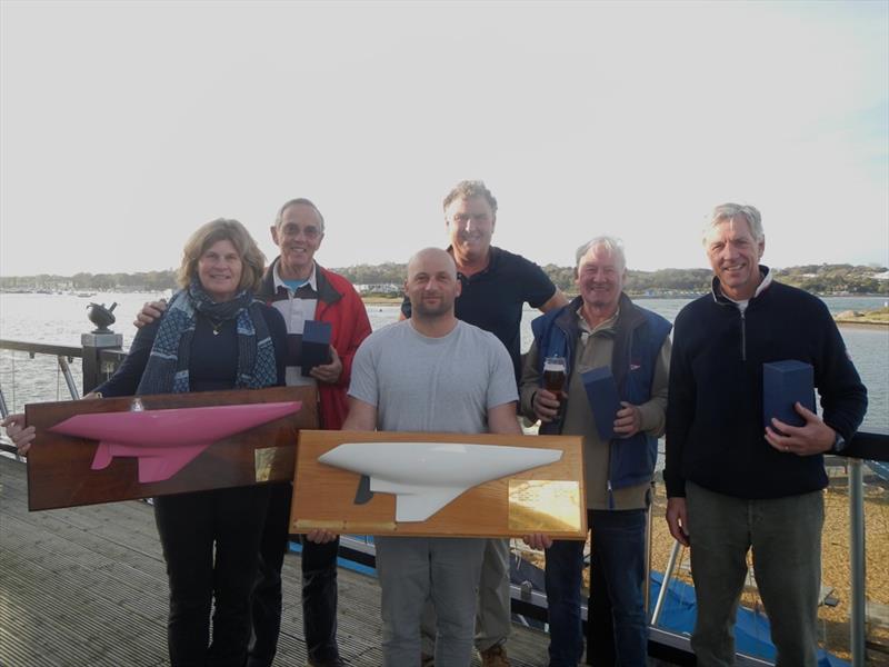Prize winners in the Illusion Nationals at Bembridge photo copyright Mike Samuelson taken at Bembridge Sailing Club and featuring the Illusion class