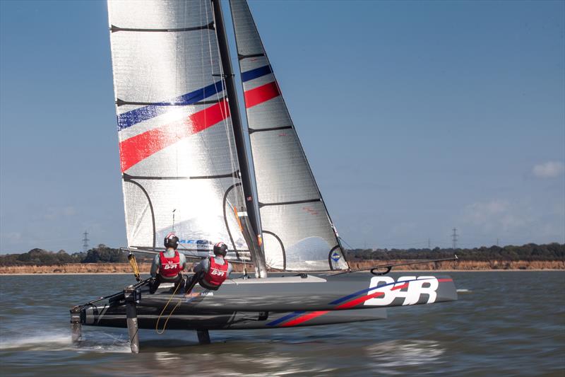 Ben Ainslie Racing's Giles Scott and Paul Campbell-James train on the Nacra F20 photo copyright Harry Kenney-Herbert taken at  and featuring the Formula 20 class