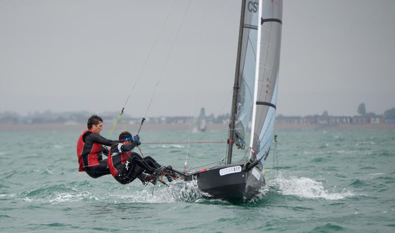 Archie Massey & Harvey Hillary at International 14 Prince of Wales Cup Week photo copyright Mary Pudney taken at Hayling Island Sailing Club and featuring the International 14 class