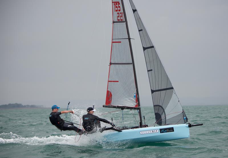 Stuart Bithell & Sam Pascoe at International 14 Prince of Wales Cup Week photo copyright Mary Pudney taken at Hayling Island Sailing Club and featuring the International 14 class
