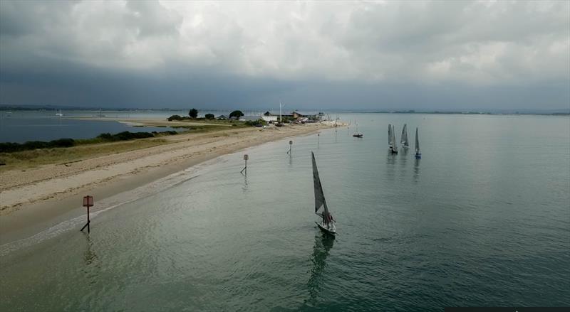 Stormy skies over Hayling Island on day 2 of International 14 Prince of Wales Cup Week photo copyright Angus Peel taken at Hayling Island Sailing Club and featuring the International 14 class