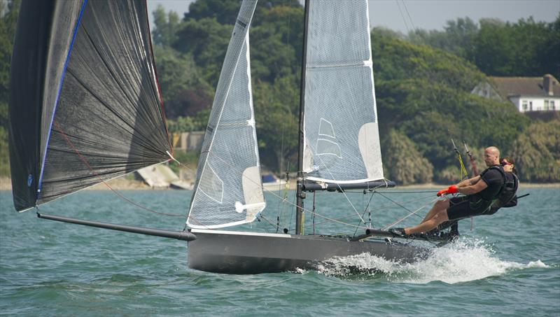 Katie Nurton and Nigel Ash during the International 14 Walker Trophy at Itchenor Sailing Club - photo © Mary Pudney