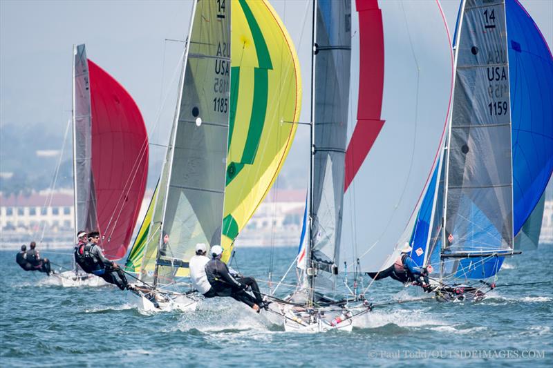 2017 Helly Hansen NOOD Regatta in San Diego photo copyright Paul Todd / Outside Images taken at San Diego Yacht Club and featuring the International 14 class
