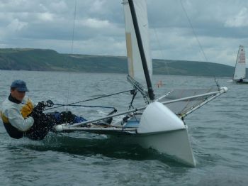A super-lightweight International Moth at the Nationals