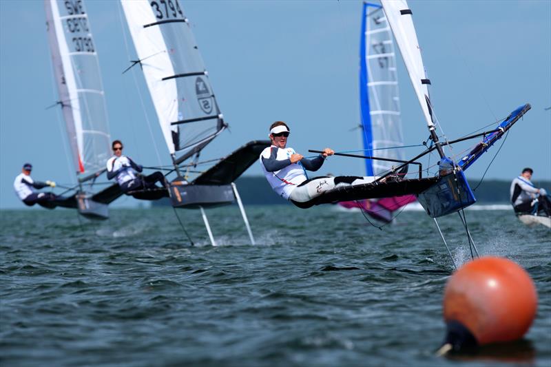 Day 1 of the US International Moth Championships in Key Largo photo copyright Meredith Block / US Moth Class taken at Upper Keys Sailing Club and featuring the International Moth class