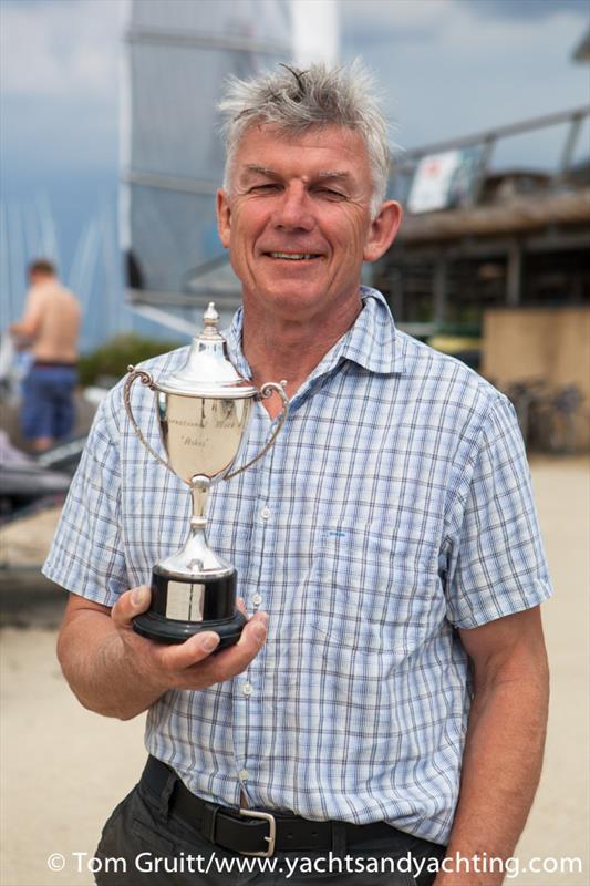 A-Mac with the Moth Ashes Trophy photo copyright Tom Gruitt / YachtsandYachting.com taken at Hayling Island Sailing Club and featuring the International Moth class