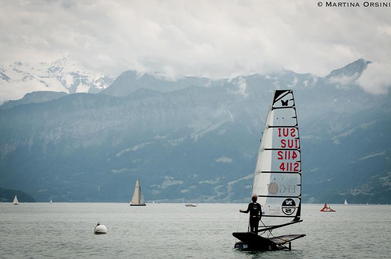 EFG MothEuroCup Act 4 in Switzerland photo copyright Martina Orsini taken at Thunersee-Yachtclub and featuring the International Moth class