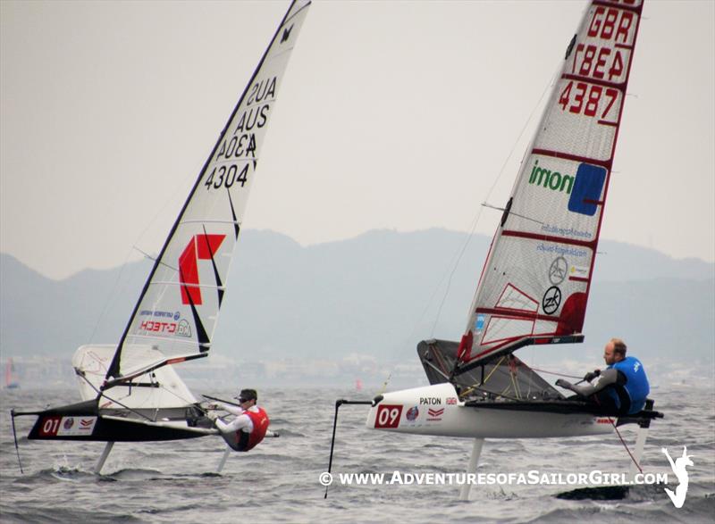 Ben Paton sailed well in the final race on day 4 at the YANMAR Moth Worlds photo copyright Nic Douglass / www.AdventuresofaSailorGirl.com taken at  and featuring the International Moth class