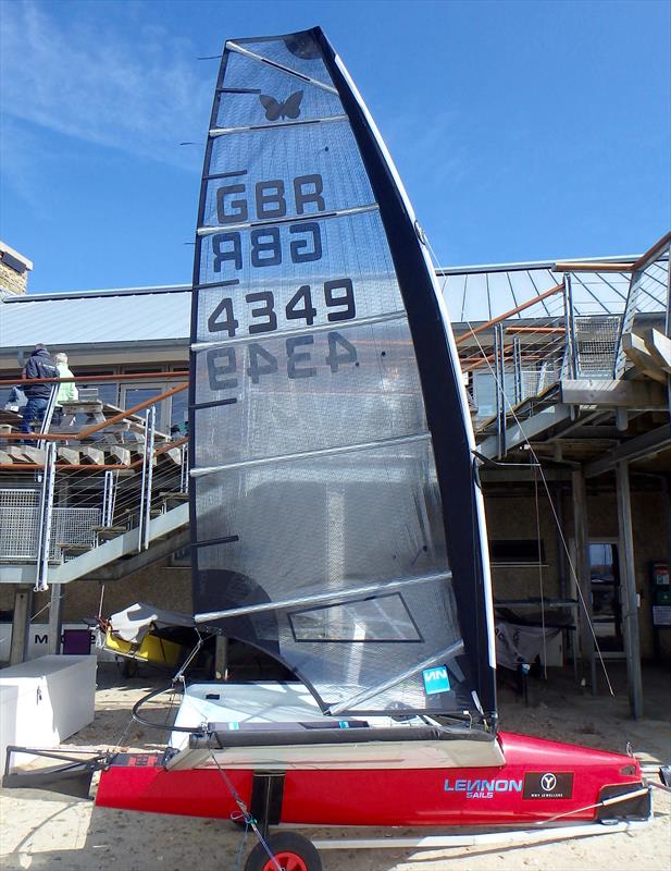 Mike Lennon's 'decksweeper' experiment photo copyright Lennon Racewear taken at Hayling Island Sailing Club and featuring the International Moth class
