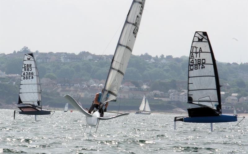 Dylan Fletcher on day 3 of the UK International Moth Nationals at Paignton - photo © Mark Ripley