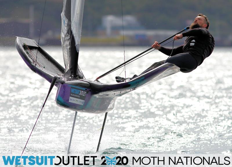 James Sainsbury on day 5 of the Wetsuit Outlet UK Moth Nationals photo copyright Mark Jardine / IMCA UK taken at Weymouth & Portland Sailing Academy and featuring the International Moth class