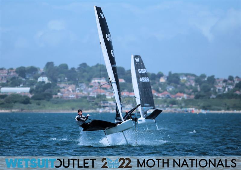 Orkun Soyer on Day 3 of the 2022 Wetsuit Outlet UK Moth Class Nationals at the WPNSA photo copyright Mark Jardine / IMCA UK taken at Weymouth & Portland Sailing Academy and featuring the International Moth class
