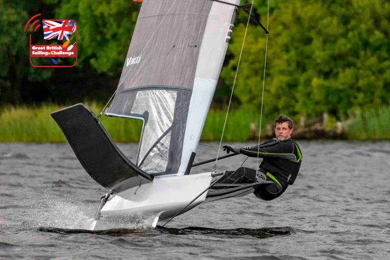 Brad Gibson during the Bala Long Distance Weekend 2022 photo copyright Tim Olin / www.olinphoto.co.uk taken at Bala Sailing Club and featuring the International Moth class