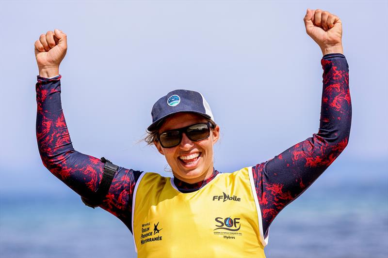 Women's iQFOil gold for Hélène Noesmoen in the 53rd Semaine Olympique Francais, Hyeres photo copyright Sailing Energy / FFVOILE taken at COYCH Hyeres and featuring the iQFoil class