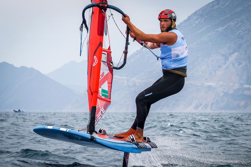 Grae Morris in Patras at the iQFOiL Europeans photo copyright Sailing Energy taken at  and featuring the iQFoil class