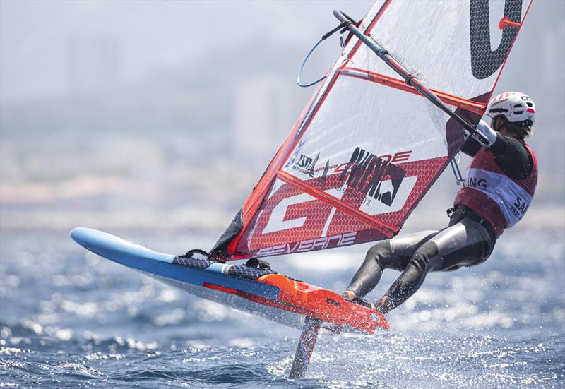Veerle ten Have (NZL) -  iQFoil - Paris 2024 Olympic Sailing Test Event, Marseille, France - Day 7 - July 15, 2023 photo copyright Sander van der Borch / World Sailing taken at  and featuring the iQFoil class
