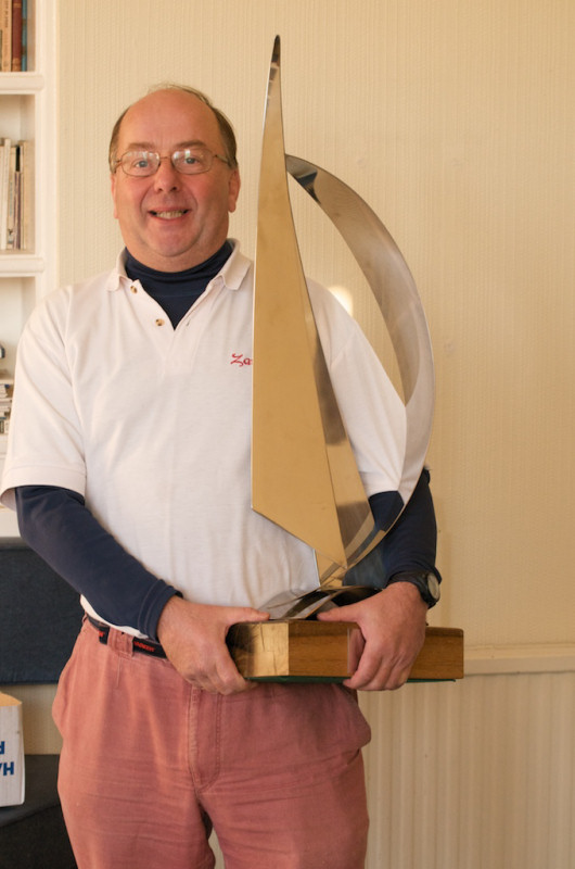 Peter Scholfield, skipper of Zarafa, wins the magnificent new INEOS Solent Circuit Trophy photo copyright LTSC taken at Lymington Town Sailing Club and featuring the IRC class