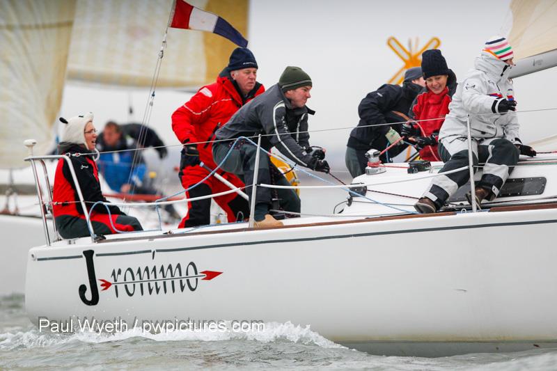 J'ronimo on day 8 of the Garmin Hamble Winter Series photo copyright Paul Wyeth / www.pwpictures.com taken at Hamble River Sailing Club and featuring the IRC class